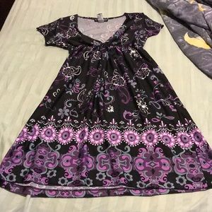 Purple and black dress